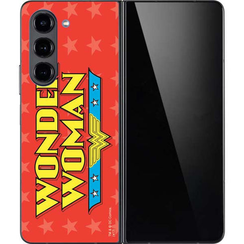 DC Comics Wonder Woman Logo Galaxy Z Fold5 5G Skin